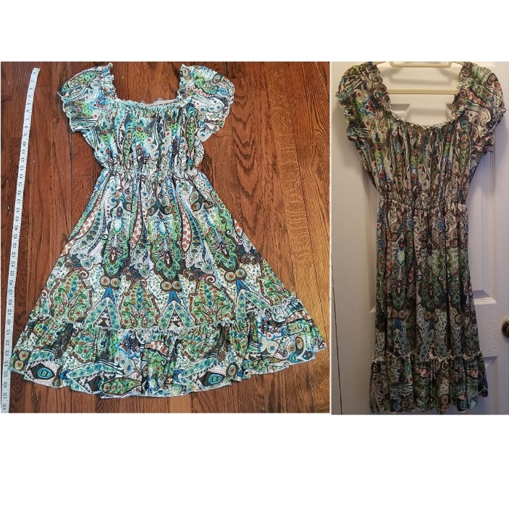 Shoreline Stretch Waist Scoop Neck Summer Dress XX